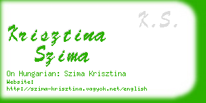 krisztina szima business card